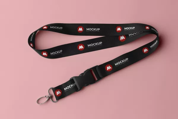 Close Up Lanyard Mockup Design