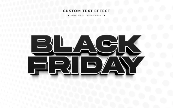 Black Friday 3D Text Style Effect