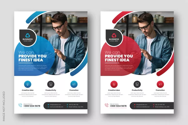 Corporate Business Multipurpose Flyer Design Brochure Cover Page Template