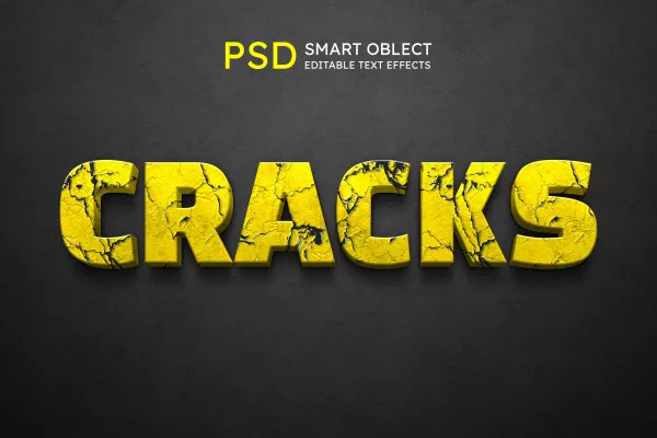 Cracks Text Style Effect