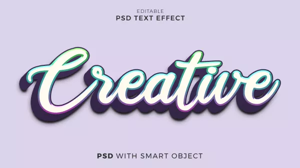 Creative Text Effect Font Style Editable Template