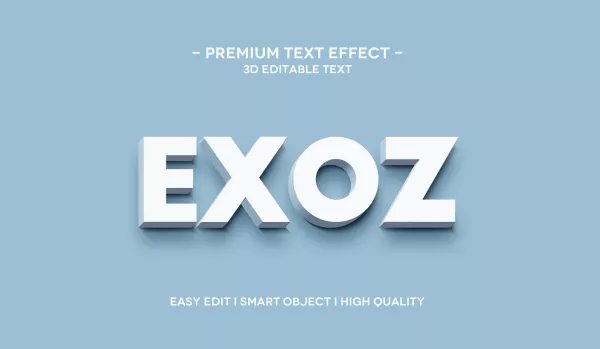 Exoz 3D Text Effect Template