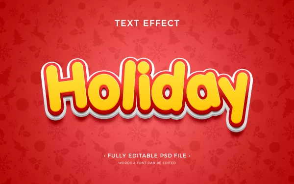 Holiday Text Effect