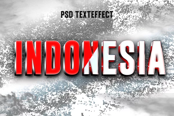 Indonesia Editable Text Effect