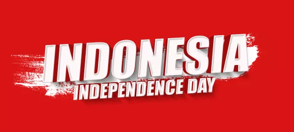 Indonesia Independence Day 3D Text Effect Mockup Template
