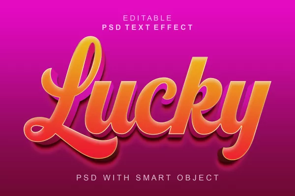 Lucky 3D Text Effect