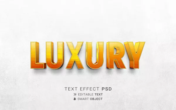 Luxurious Gold Text Effect