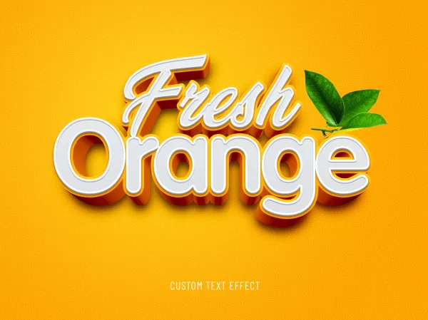 Orange Fresh Custom Text Effect