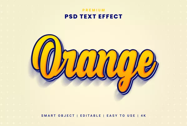 Orange Text Effect